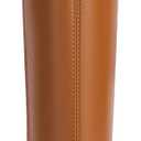 vivianly Women's Chunky Heel Knee high Boots Zipper Square Toe Platform Booties (6, Brown-platform-2.36in Heel)