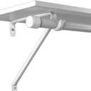 Knape & Vogt John Sterling, 2-1/2" Hook Adjustable Steel Shelf and Rod Bracket, Fits Shelves 11" - 14", Fits Closet Poles up to 1-3/8" in Diameter, RP-0042-BWT, White