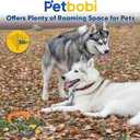 Petbobi Dog Tie-Out Cable and Stake - 30ft Heavy Duty Cable with Spring, No Tangle, 16in Ground Stake, Ideal for Yard, Camping and Beach, Suitable for Small Medium Large Dogs Up to 120 lbs, Blue
