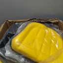 GXARTS Yellow Adjustable Tractor Suspension Seat with Tilt Waffle Style Compatible with John Deere 1020 1530 2020 2030 2040 2240 2640 2530 2550 2555 2630 5200 5210 5300 5310 5510 5400 5410 6110&More