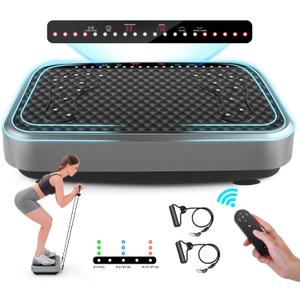 2025 Upgrade Vibration Plate Exercise Machine, Tawom Vibration Plate for Lymphatic Drainage,Whole Body Fitness Platform for Weight Loss,Body Toning,Dynamic Workout Lights,Home Gym Workout