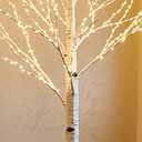 Birchlitland Lighted Birch Tree 6FT 330L Warm White Fairy Lights, White Twig Tree Lights for Indoor Outdoor Home Thanksgiving Christmas Holiday Decoration