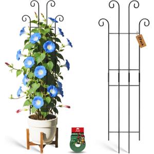 32.6in Tall Plant Trellis Indoor, Metal Garden Trellis for Climbing Plants, Expandable Trellis for Potted Plants for Ivy Pothos Hoya Monstera, 2 Pack