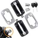 APPERFiT International Door Handle w/Cover, Lock Cylinder & Key for Cab Door Compatible with International Trucks ProStar 4100 4200 4300 4400 7300 7400 7500 7600 7700 8500 8600 (Chrome)