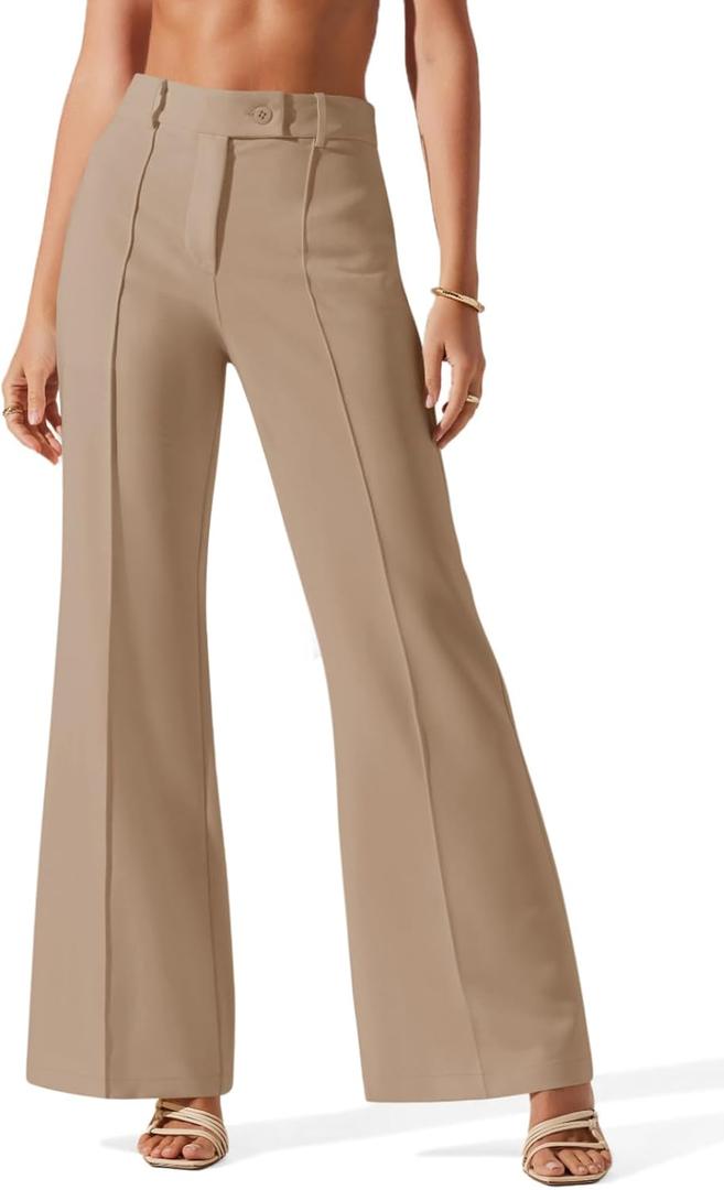 NIMIN Womens Dress Pants High Waisted Business Casual Flare Pants Work Trousers 2025 Fashion Outfits with Pockets (XXL)