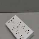 Multi Plug Outlet - Addtam Surge Protector Wall Mount with 12 Outlet Extender- 3 Sides and 3 USB Ports (1 USB-C), Outlet Splitter Power Strip for Home, Office, Hotel, White (1C2A No PD)