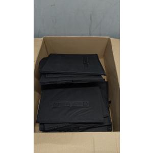 Amazon Basics Cube Organizer Storage Bins Handles, Collapsible Fabric, Pack of 6, 10.5"x10.5"x11", Black