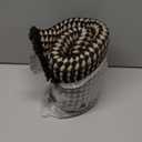 Waffle Bath Mat, Boho Bathroom Rugs Non Slip Washable Super Absorbent Quick Dry Bath Mat Farmhouse Bathroom Decor, 24"x16" Khaki and Black