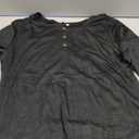 GKBK 3/4 Sleeve Womens Tops Fall Clothes Henley Casual Spring Summer Lightweight Basic Tunic Shirts (Medium, Black)