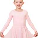 Stelle Ballet Leotards for Girls Long Sleeve Toddler Dance Leotard Outfits with Skirt Classic(Little/Big Kid) (5-6 Years)