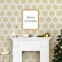 CiCiwind 17.3393.7 Peel and Stick Wallpaper White and Gold Geometric Wall Paper Modern Striped Contact Paper Removable Self Adhesive Wallpaper for Bedroom Bathroom Walls Covering