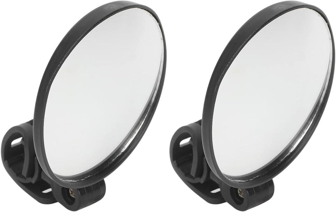 gernie Twin Pack Bike Rear View Mirror Perfect for Scooters Wheelchairs Reflective Round Design Ensure Wide Angle View Ideal Backup Magnifiers Mirror