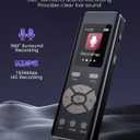 New 64GB Digital Voice Recorder Voice Activated Recorder for Lectures Meetings Audio Noise Reduction Dictaphone Recording With voice-activated recording, segmented recording, timed recording, outgoing