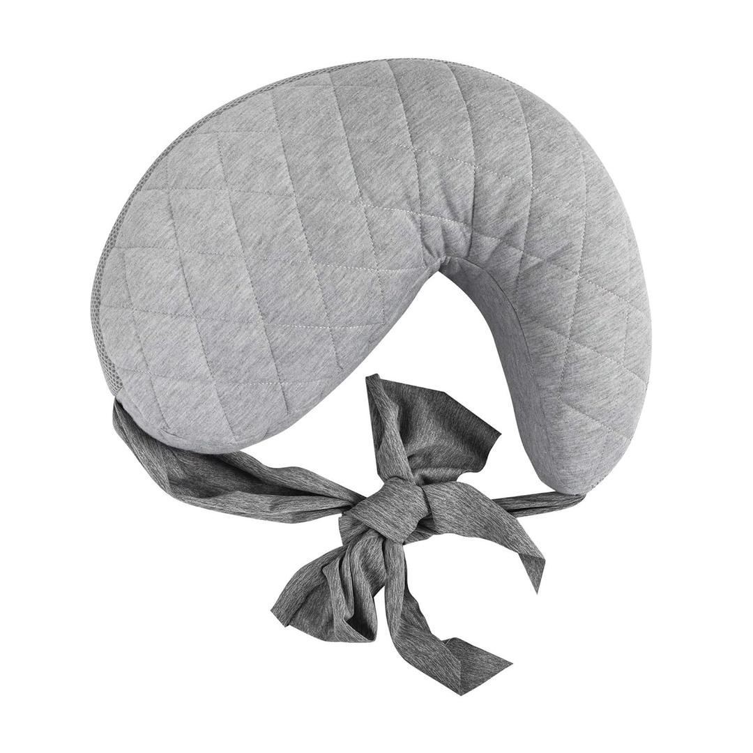 Boppy Anywhere Travel Nursing Pillow, Soft Gray, Plus Sized to Petite with Stretch Belt, Portable Nursing Pillow, Breastfeeding and Bottle-Feeding Support, Machine Washable (Pack of 1)