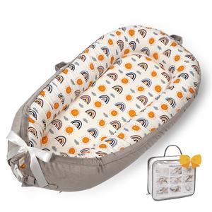 Baby Lounger-Breathable and Soft Organic 100% Cotton, Portable Infant Lounger with Removable Lounger Cover, Floor Lounger for Newborn - Ao Rainbow Baby Lounger-Breathable and Soft Organic 100% Cotton, Portable Infant Lounger with Removable Lounger Cover, Floor Lounger for Newborn - Ao Rainbow