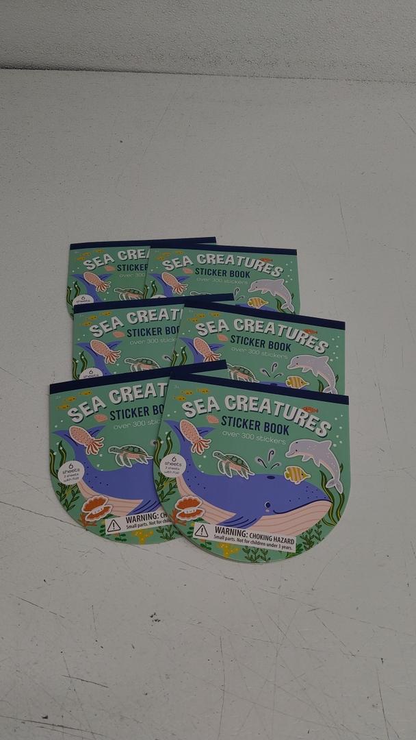 SEA CREATURES STICKER BOOK over 300 stickers 6pcs