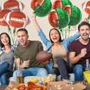 6 x 12-Piece Football Party Supplies Kit - 6 Field & 6 Foil Football Balloons for Birthday Celebrations, Game Day Tailgates & Sports-Themed Decor