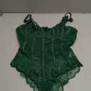 Avidlove Bodysuit for Women Sexy Lace Top One Piece Lingerie V Neck Mesh Tops Going Out Cami Naughty Push Up Body Suit S