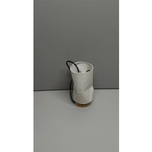 Small Bedside Table Lamp for Bedroom, Minimalist Wood Base & Round Fabric Shade, Mini Cute Cozy Warm White Nightstand Boho Lamp, Study Desk Night Stand Light for Room, Dorm, Nursery, Living Room (Round - Set of 1)