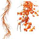 Artificial Bittersweet Garland for Fall Dcor 60-Inch, Autumn Berries and Leaves for Thanksgiving, Halloween, and Wedding Decorations  Perfect for Mantels, Staircases, and Centerpieces