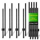 FOREHOGAR Metal Fence Post Black Splicing 6 feet, Pack of 15, T Posts for Fences Wire Mesh, No Dig Steel Stakes Fencing for Garden Yard Farm Outdoor Light Duty