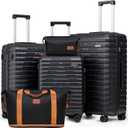 Cosbarn Luggage Sets 5 Piece Suitcases with Wheels, Suitcase Set ABS Hard Case Luggage with Spinner Wheels Durable Travel Luggage