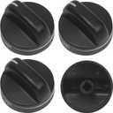 4pcs Knobs Fits for Whirlpool Super Capacity 465 Gas Range Oven Stove Burner Knobs, 8273103 Universal Replacement for WP8273103 8273107 AP6012363 8273111 ER8273103 PS11745570 WP8273103VP (Black)