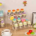 YestBuy Display Shelf Cake Stand Shelf Cupcake Stand Multifunctional and Durable Acrylic Stand Mounting Hardware Included Ideal for Desserts (4 Tier-2 Pack)