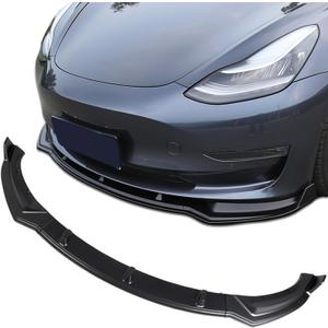 Fit Tesla Model 3 Front Bumper Lip Kit Front Spoiler Wing Matte Black Splitter Trim Model 3 Accessories 2024-2025