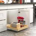 ALINE FURNITURE Pull Out Drawers for Cabinets Birch Wood, 24" W X 21" D Soft Close Slide Out Drawer for Kitchen Cabinets, Pull-Out Shelves, Sliding Shelf for Pantry Cabinet Organizer