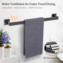 TURS Matte Black 10-Piece Bathroom Hardware Set Towel Bar Set SUS304 Stainless Steel Towel Racks for Bathroom Wall Mounted, 23.6-Inch
