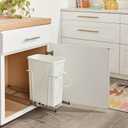 Knape & Vogt in-Cabinet 20 Quart Single Pull Out Trash Can, Minimum Cabinet Dimensions 17-1/2 in. H x 8-1/2 in. W x 20-1/2 in D, Steel, RS-PSW9-1-20-W, White