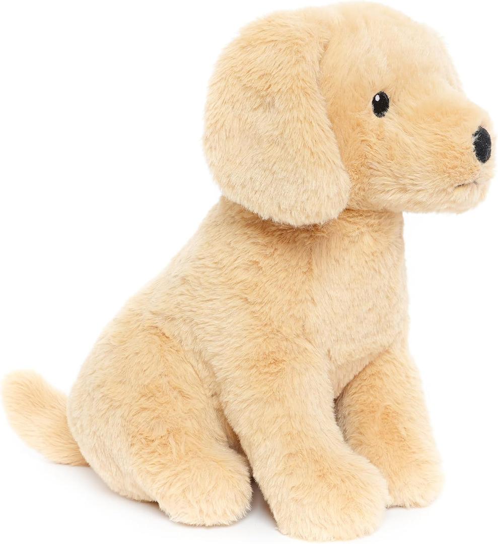 WEIGEDU Golden Retriever Stuffed Animal Dog Puppy Plush Toy with Embroidered Eyes for Babies Toddlers Kids Adults Ages 1 and Up, No Hard Parts, Machine Washable 12 inches