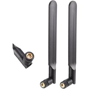 2-Pack 4G LTE Antenna 10dBi SMA Male Inner pin Cellular Antenna for 4G LTE Wireless CPE Router Hotspot Cellular Gateway Industrial IoT Router Trail Camera Game Camera Outdoor Security Camera