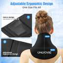 ONLYCARE Neck Ice Pack Wrap Gel - Upgraded Ice Packs for Neck Reusable, Hot and Cold Compress, Relief of Pain, Swelling, Sprains, Office Pressure