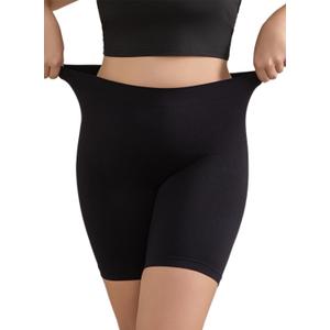 Shapewear Shorts for Women Tummy Control Mid Waist Body Shaper Thigh Slimmer Panties Girdle Shorts Under Dress (4X-Large, Black)