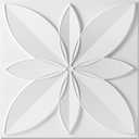 WOWSTAR 12-Pack 24"x24" Drop Ceiling Tiles, Waterproof Glue Up Ceiling Decor, White