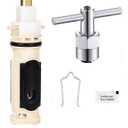 1222 Replacement Cartridge with Moen 104421 Cartridge Puller Removal Tool Retainer Clip Compatible with Moen One-Hanlde Posi Temp 1222B Shower Bathtub Faucet (1222 cartridge +104421 cartridge puller)