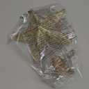 Joiedomi Christmas Tree Toppers 8" Gold Metal Star Decor with Battery Powered Treetop Ornaments with Warm White LED Lights for Xmas Holiday Party Indoor Decorations