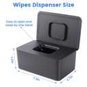 2 Pack LEQXGO Baby Wipes Dispenser, Wipes Dispenser Baby Wipes Case, Baby Wipe Holder for Fresh Wipes, Non-Slip Wipes Case, Wipe Container with Sealing Design Lid (Black and White)