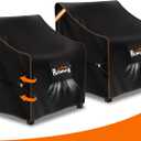 Patio Chair Covers 2 Pack, Waterproof Outdoor Furniture Covers, Heavy Duty Wicker Swivel Chair Covers for Garden Lawn 32" W x 37" D x 36" H