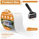 RV Roof Tape with Roller, 4 Inch x 50 Feet Sealant Repair Tape, UV Resistant & Weatherproof for RV Repair, Camper, Trailer, Boat Sealing, Leaking Roof, Window (White)