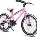 JOYSTAR Lubbock 20 24 Inch Kids Bike for Boys & Girls Ages 7-12 Years Hardtail Mountain Bike for Kids with 1-Speed/7-Speed Drivetrain, White Wall Knobby Tires, Kids' Bicycle
