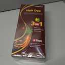 IIIMEIDU Dark Brown Hair Dye Shampoo 3 in 1 for Gray Hair, Herbal Ingredients Shampoo Hair Dye for Women Men, Grey Coverage 500ml