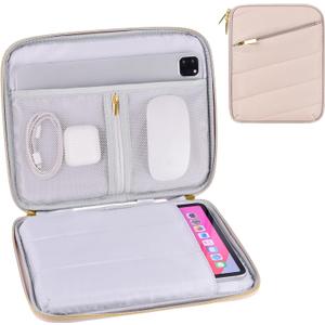 9-11 Inch Carrying Sleeve, Puffy Tablet Case Bag for iPad Pro 11-in (M5), iPad 10.9 (10th Gen), iPad Air 11-in (M2), Galaxy Tab S9/S8 (Puffy Khaki, 9-11)