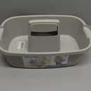 Large Cleaning Supplies Caddy Portable Shower Basket Supply Organizer with Handle Plastic Bucket Tool Storage for Bathroom, Bedroom, Kitchen, College Dorm, Garden, Light Grey