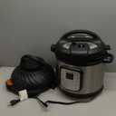 Instant Pot Duo Crisp 11-in-1 Air Fryer and Electric Pressure Cooker Combo with Multicooker Lids that Fries, Steams, Slow Cooks, Dehydrates,Free App With Over 800 Recipes, Black/Stainless Steel, 8QT