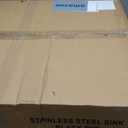 33 Inch Black Drop In Kitchen Sink, 33x22 Drop In Kitchen Sink Single Bowl Black Stainless Steel Workstation 16 Gauge Deep Topmount with Offset Drain