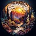Masseruon Round Puzzles for Adults 1000 Pieces-Naturelish Puzzle-26.6 * 26.6in Jigsaw Puzzles with HD Matte Finish-Hard Impossible Difficult Puzzle for Adult-Challenging Gift for Puzzle Lovers