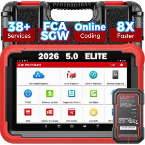 Launch X431 PROS V 5.0 2026 Newly Bidirectional Scan Tool Bluetooth Launch Scanner with DBSCar VII Connector 38+ Reset for All Cars Online ECU Code CANFD FCA AutoAuth VAG Guide 2 Yrs F-Ree Update